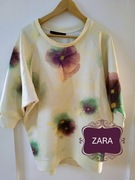 ZARA wiosenna bluza w bratki - S - Unikat