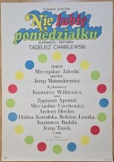 Nie lubię poniedziałku Żbikowski plakat filmowy 1971