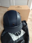 Kask jeździecki Charles Owen Ayr 8 leather 57cm ciemnogranatowy