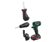 Akumulatorowe narzędzie wielofunkcyjne PARKSIDE 3w1 PKGA 20-Li C2, ZESTAW