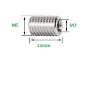 Tulejka gwintowana, redukcja M5 DO M3 INOX 12mm