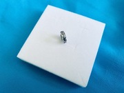 nowy unikatowy stoper zawieszka charm beads cyrkoniowe śnieżynki srebro 925