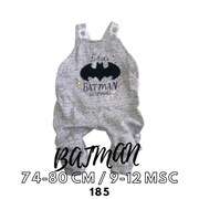 Spodnie ogrodniczki batman 74-80cm 9-12msc dresowe