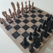 szachy z kamienia mydlanego