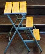 Podest Schodki kuchenne Drabinka Składana - PRL Antyk Vintage 
