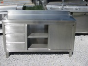 Stół Gastronomiczny Drzwi Suwane 3 Szuflady 150/60/85