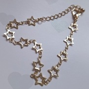 NOWA, Bransoletka Damska, Złoty, Stal, Gwiazdki