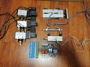 Siłowniki, zawory pneumatyczne 5/2, kontaktrony, przekaźniki 12V