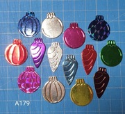 SCRAPKI KRAKÓW Boże Narodzenie Błyszczące Bombki (A179)