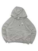 Kremowa bluza z kapturem Nike logo haft retro vintage 90s 80s modern