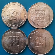 Zestaw 4 x 200 złotych z 1974 i 1975 PRL Srebro