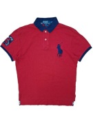 Czerwona koszulka Polo Ralph lauren chief keef retro vintage boxy nike