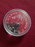 Srebrna moneta 1oz Elżbieta II