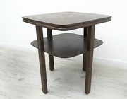 Dębowy kwadratowy stolik z dwoma blatami, lata 20-te. Po renowacji. 