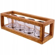 Drewniany świecznik do podgrzewaczy TEALIGHT ,drewno Mango