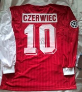 AUTOGRAF Ryszard Czerwiec koszulka Widzew - Legia 1996