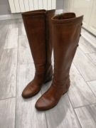 BADURA KOZAKI BRĄZOWE R.37 9054-69 SKÓRZANE