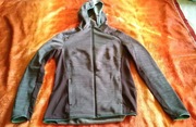 Quechua sportowa zielona bluza z kapturem na zamek S polar