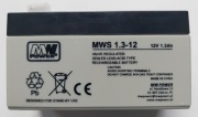 akumulator 12V 1.3Ah MWPower MWS 1.3-12