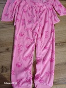 piżama Barbie dwuczęściowa różowa welur 110/116