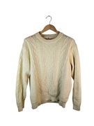 Sweter wełniany UniQlo kremowy L XL