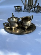 Posrebrzany zestaw komplet