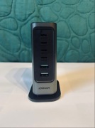 Stacja ładowania ładowarka wieloportowa GaN 65W EU 4x USB-C i 2x USB-A -