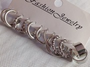 Kolczyki 6 par koloru srebrnego damskie