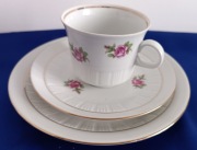 PIĘKNA PORCELANA COLDITZ TRIO ŚNIADANIOWE 