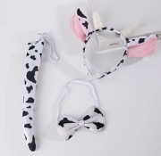 Strój przebranie kostium Krówka krowa opaska ogon rozmiar uniwersalny nowy