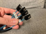 Poczwórny kabel przewód 4x SATA 1m cienki thin RAID NAS