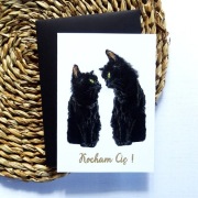 Kartka Okolicznościowa - Zakochane CZARNE KOTY 