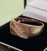 Srebrny sygnet z cyrkoniami próba 925