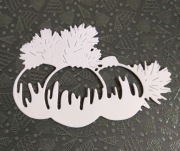 Scrapki Papierowe Święta Boże Narodzenie Stroik bombki 2 szt.