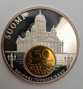 Finlandia medal „European Currencies”  Helsinki + 50 Penni 1994