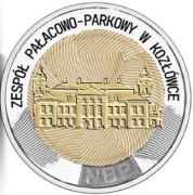 5zl przedsprzedaż monety z folderem.  Pałacowo-Parkowy w KOZŁÓWCE 2026 