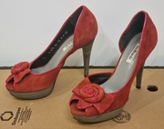 Piękne buty Szydłowski, czerwone czółenka, szpilki R. 38 - BDB, raz użyte.