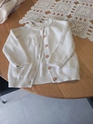 Biały sweterek  M&S 9-12 m-cy