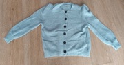 Sweter kardigan wełniany błękitny Jean Paul XS 