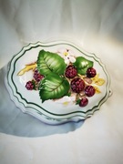 Ceramiczna forma z malinami do powieszenia, Franklin Mint