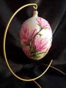 Szklane jajo Wielkanocne, ręcznie malowane