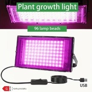Lampa panel LED 96 - full spectrum - do uprawy roślin i kwiatów - USB 