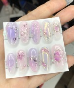 Press on nails handmade, sztuczne paznokcie ręczne wykonany