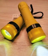 Latarka taktyczna Led mocna wojskowa na baterie, 2szt, 4.5 V, Zoom 