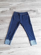 Materiałowe spodnie 3/4 rybaczki legginsy obcisłe szorty S/M Marilyn