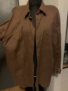 H&M bluzka koszulowa narzutka z domieszką lnu oversize duża