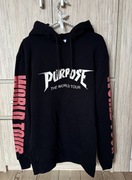 Bluza z kapturem H&M Justin Bieber Purpose Tour czarna S napisy