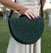 Torebka listonoszka butelkowa zieleń 