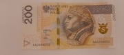 Banknot 200 zł seria AA 2209052 