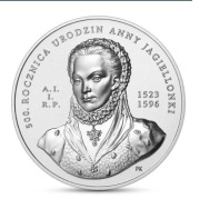 50zł 500. Rocznica Urodzin Anny Jagiellonki 2023